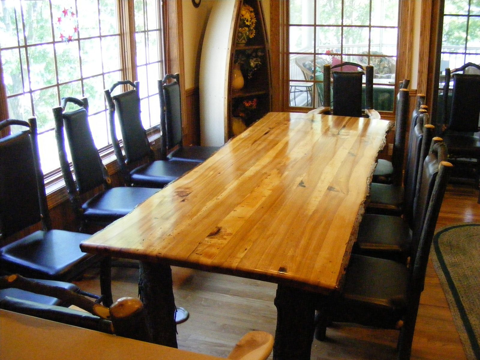 rustic hickory kitchen table