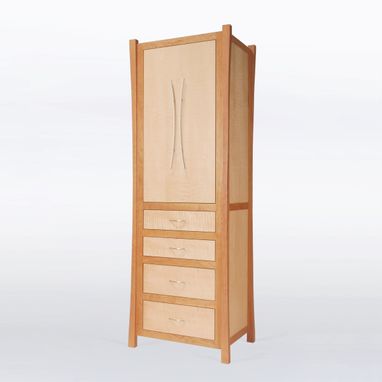 Custom Made Modern Wardrobe Or Dresser For Bedroom With Drawers And Closet Space "River Rushes Wardrobe"