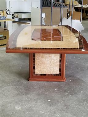 Custom Made Exotic Wood Dining Or Conference Table