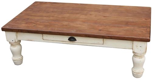 Custom Made Country Farm Turned Leg Coffee Table