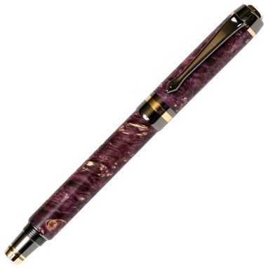 Custom Made Lanier Elite Fountain Pen - Purple Box Elder - Fe7w14