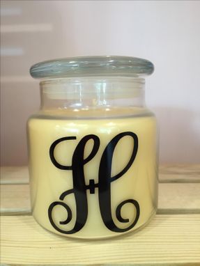 Custom Made Personalized Monogram Candle