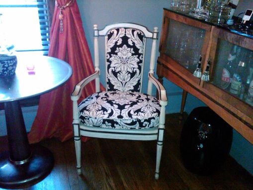 Custom Made Custom Chair Cushion And Upholstered Back