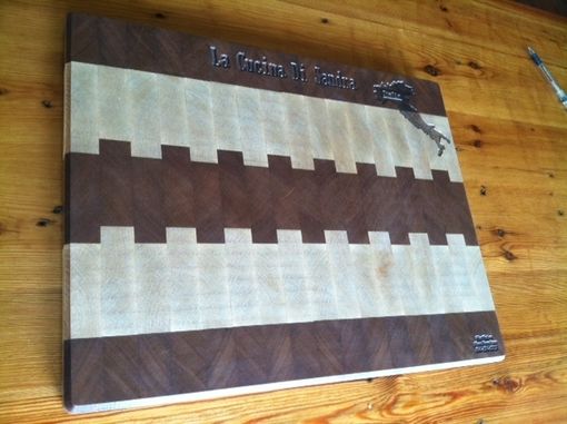 Custom Made Personalized End Grain Cutting Board With Engraving