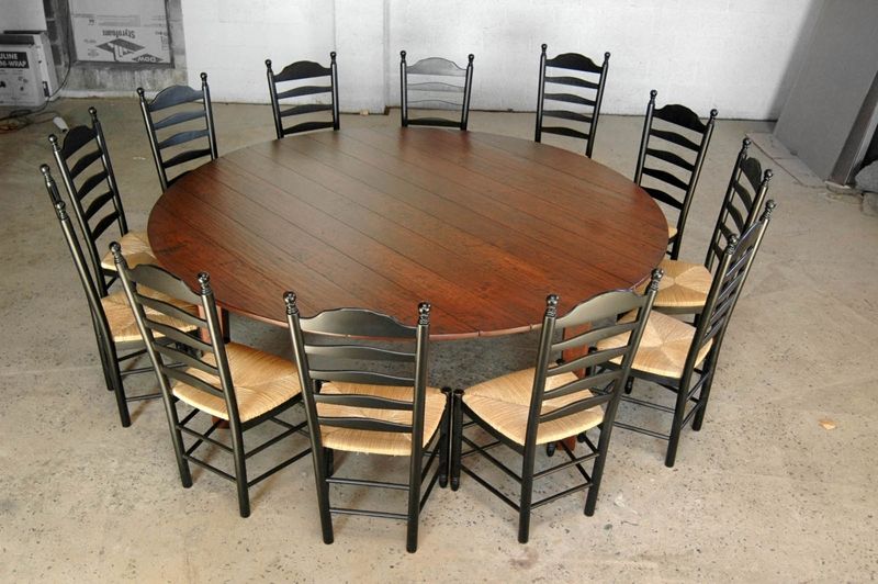 Handmade 8 Round Cherry Table By, Round Cherry Table