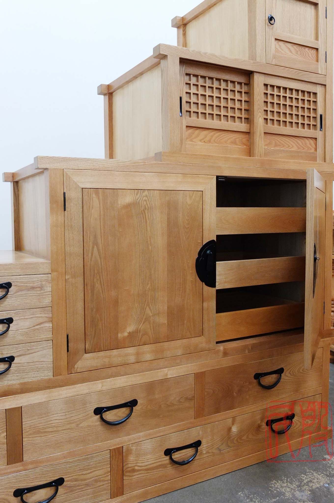 Hand Made A Combination Of Step Tansu And Isho Tansu. by Eastern Classics LLC