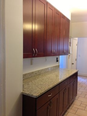 Custom Made Cherry Kitchen Cabinets And Shelves