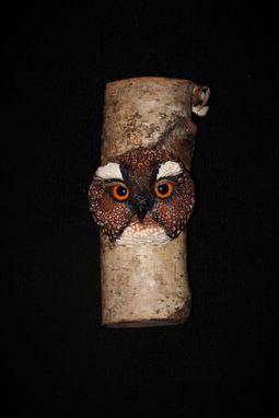 Custom Made Wood Carving -  Owl - Original Hand Made Bird Sculpture -  Wall Art
