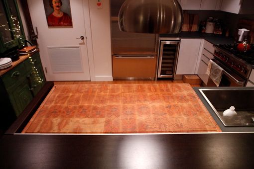 Custom Made Ambrosia Maple End Grain Chopping Board, Butcher Block, Island