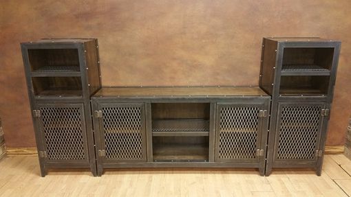 Custom Made Industrial Entertainment Center #013s • By Iefco