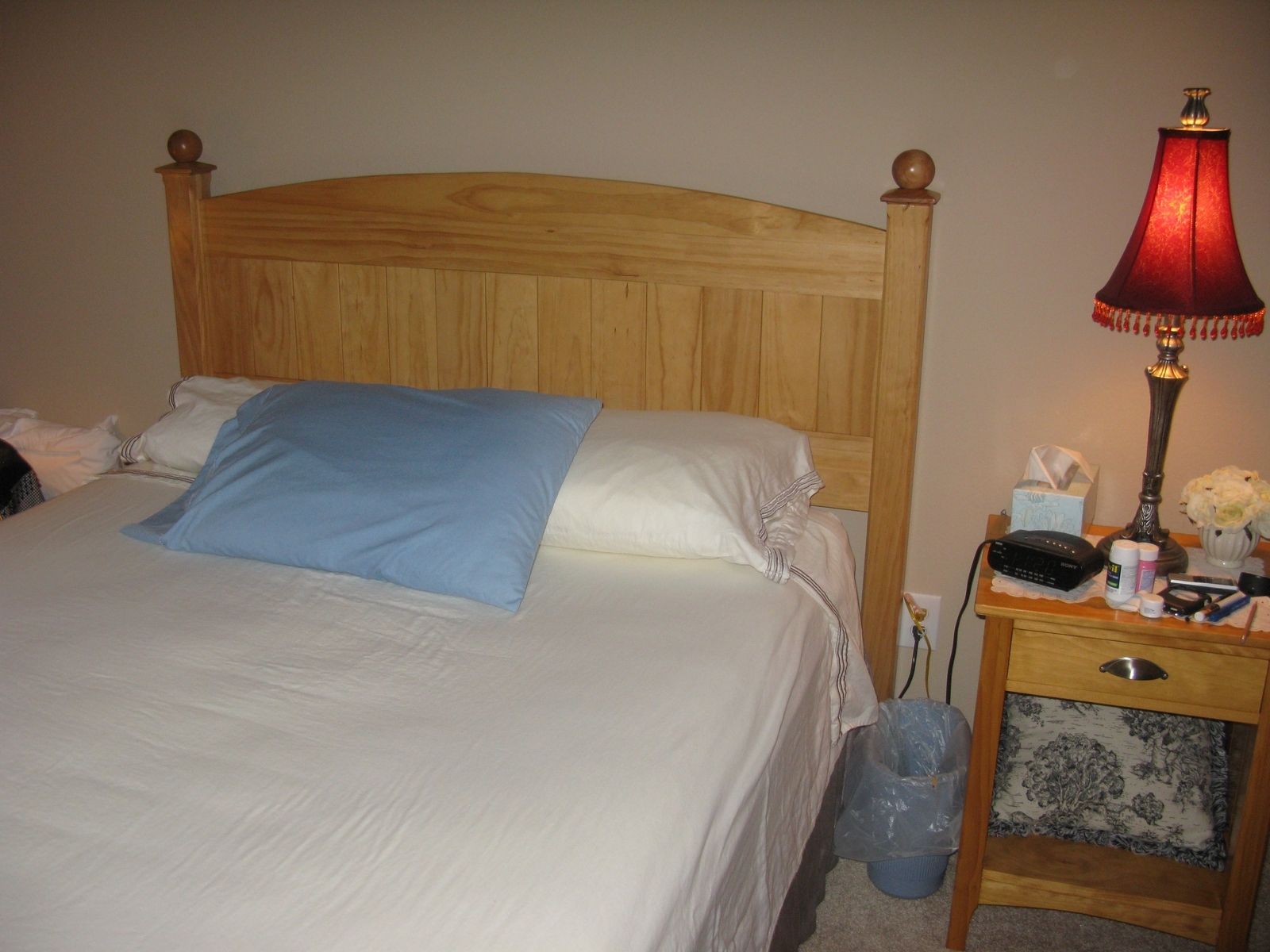 Custom Queen Headboard Pine by Tom's Handcrafted Furniture