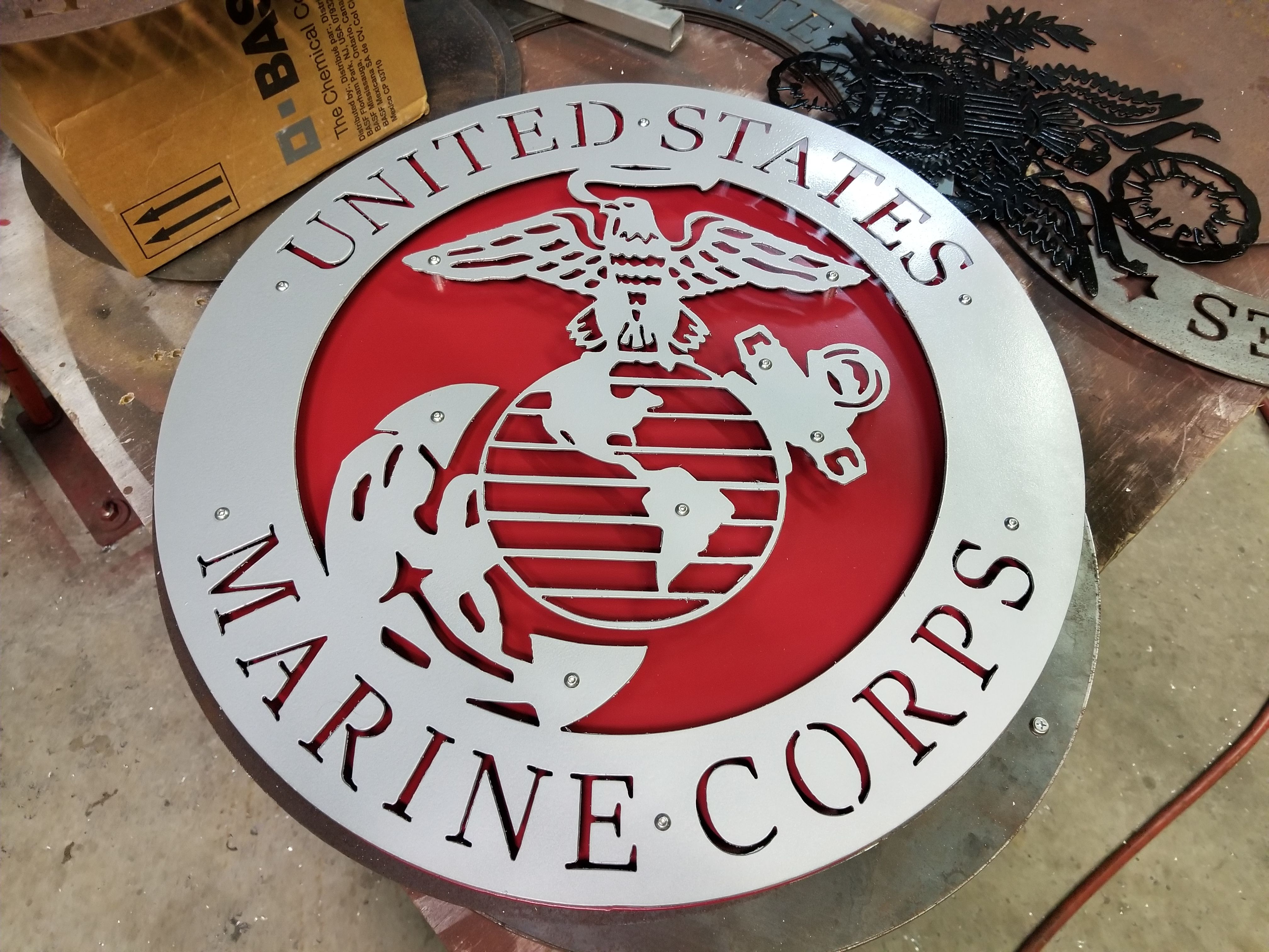 Buy Hand Made Military  Signs Marine Corps made to order 
