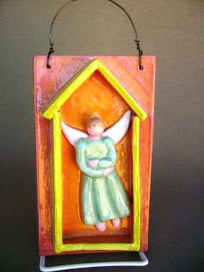 Custom Made Angel In House Ceramic Wall Plaque