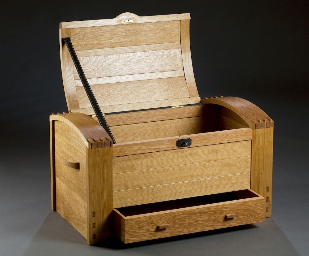 Hand Made Blanket Chest by E N Curtis Woodworks