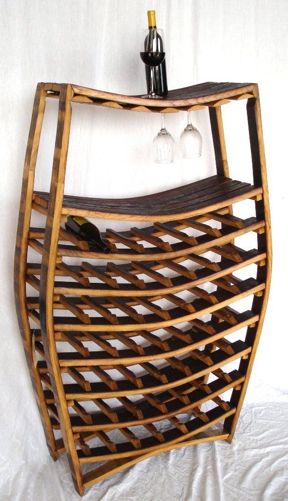 Custom Wine Barrel Wine And Glass Rack Condrie Made From Retired