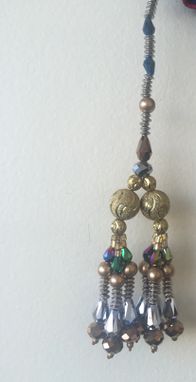 Custom Made Multi Color Gold Beads Hanged With Silk Thread,Could Be Hanged In Thread.