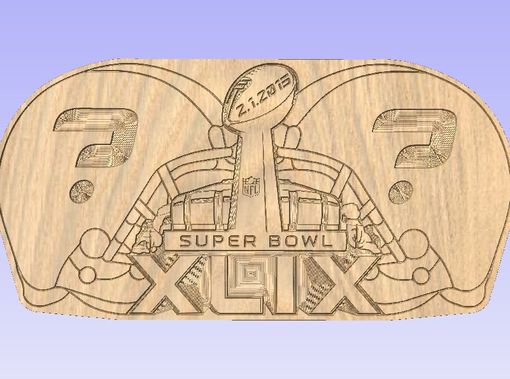 Custom Made Commemorative Engraved Super Bowl Cutting Board Gift