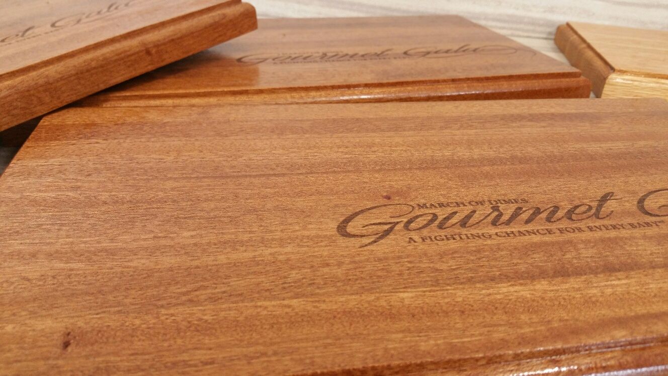 Custom Laser Engraved Sapele Mahogany Cutting Board by Ehandcarved