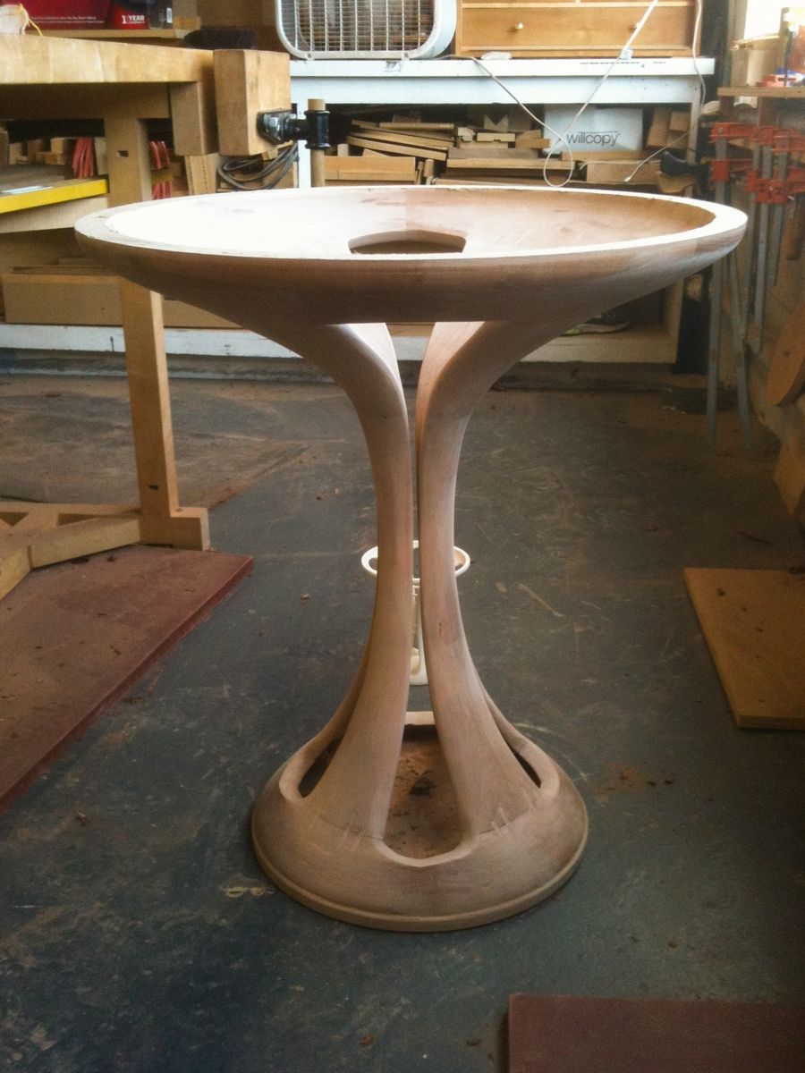 Custom Made Contemporary Pedestal Table by Evan Berding Custom