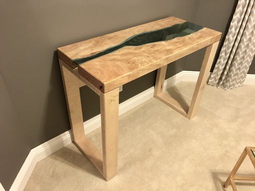 Hand Made Maple River Glass Console/Entryway Table by 