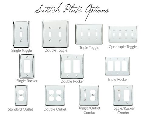 Custom Made Accent Crystallized Toggle Light Switch Plate Cover Chrome Genuine European Crystals