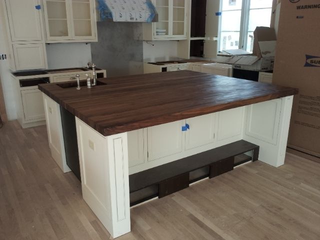 Hand Crafted Thick Walnut Top For Kitchen Island by Kodama | CustomMade.com