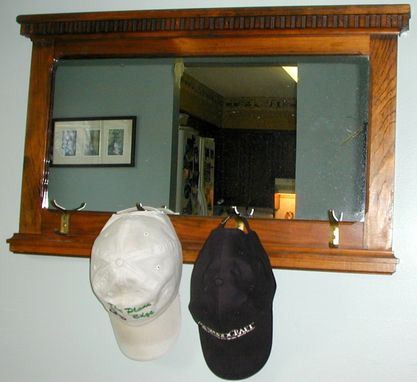 Custom Made Walnut-Stained Wall Mirror