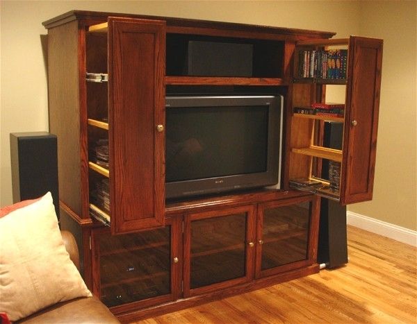 Custom Made Entertainment Center by Woodward Woodworks | CustomMade.com