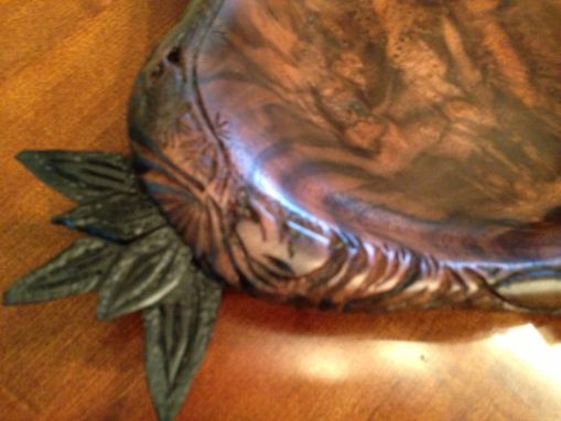 Custom Made Hand Carved Walnut Bowl