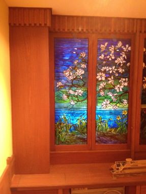 Custom Made Recreation Room With Mosaic Windows