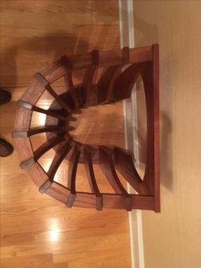 Custom Made Sunburst Side Table (Top Glass Is Missing In This Picture)
