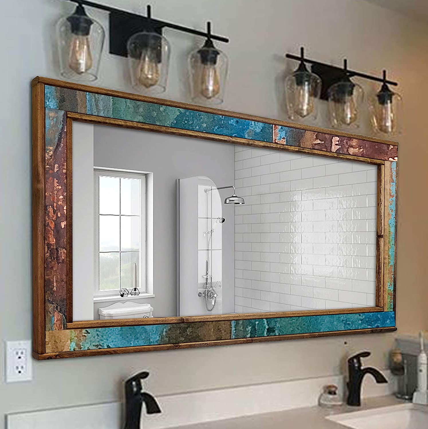 Custom Made Copper Patina Mirros by Copper is My Canvas