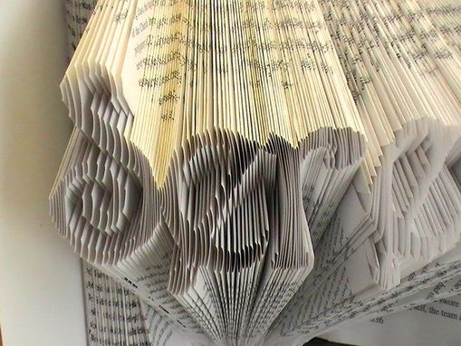 Custom Made Custom Typography Art - Up To 9 Letters - Book Origami