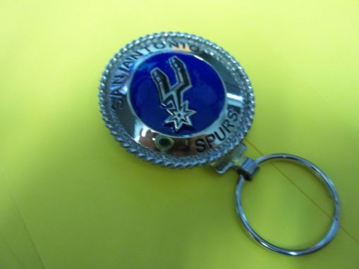 Custom Made Wmc069 "Spurs" Basketball Key Rings