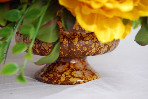 Custom Made Orange And Yellow Fall Silk Floral Centerpiece