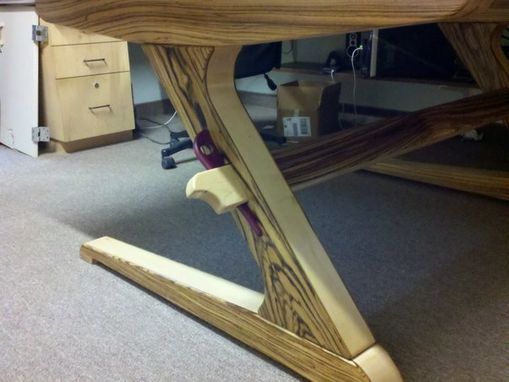 Custom Made Wenge, Zebrawood, Maple Desk