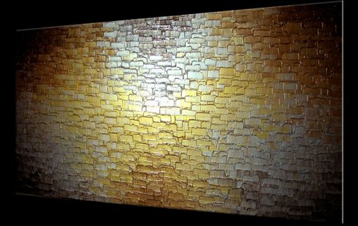 Custom Made Gold Palette Knife Painting, Original Abstract Art, Bronze Large Painting, By Lafferty - 24x48