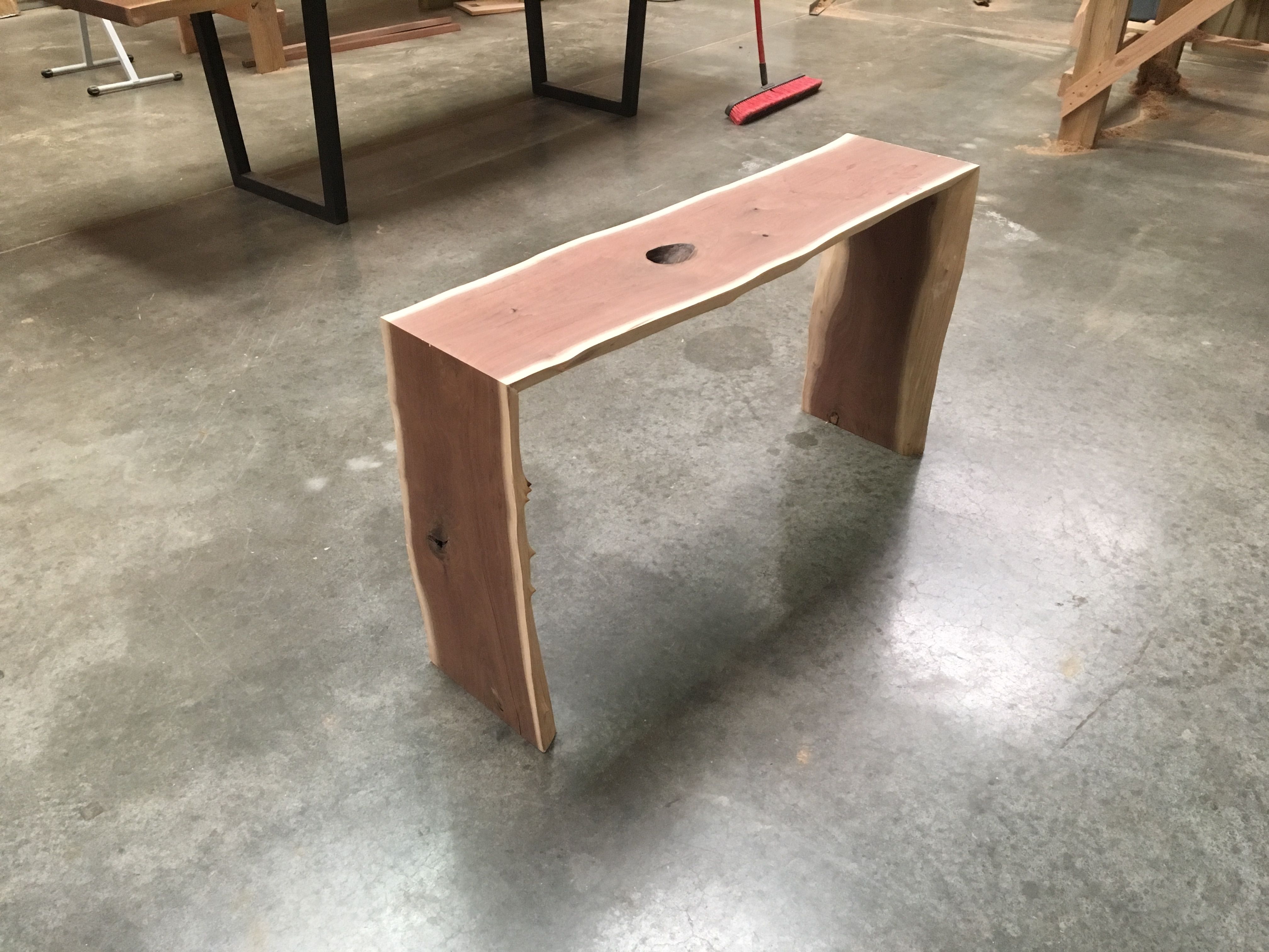 Hand Made Live Edge Black Walnut Waterfall Table by KC Custom Hardwoods