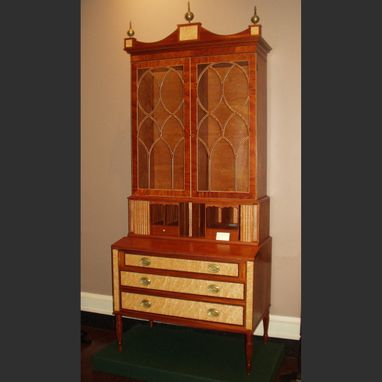 Custom Made Mahogany Sheraton Secretary