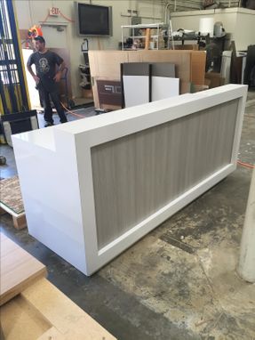 Custom Made #1 Gloss White Reception Counter With Led Light