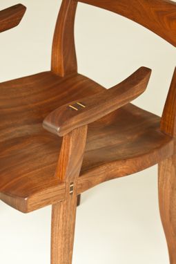 Custom Made Walnut Low Back Side Chair