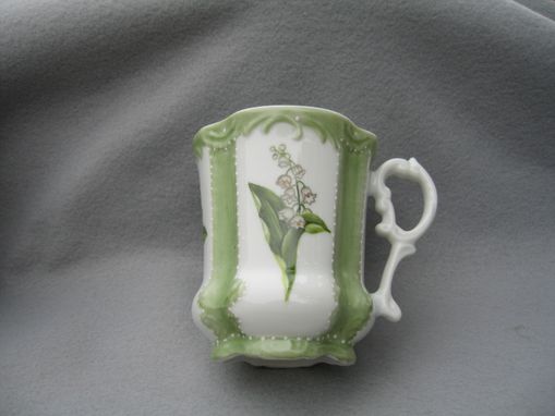 Custom Made Hand Painted Lily Of The Valley Porcelain Mug.