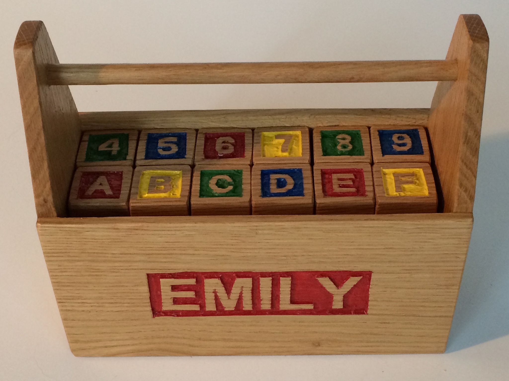 Handmade Custom Wooden Abc Blocks by Wood Designs by Glenn G. Nief