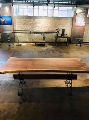 Custom Made Live Edge Walnut Dining Table