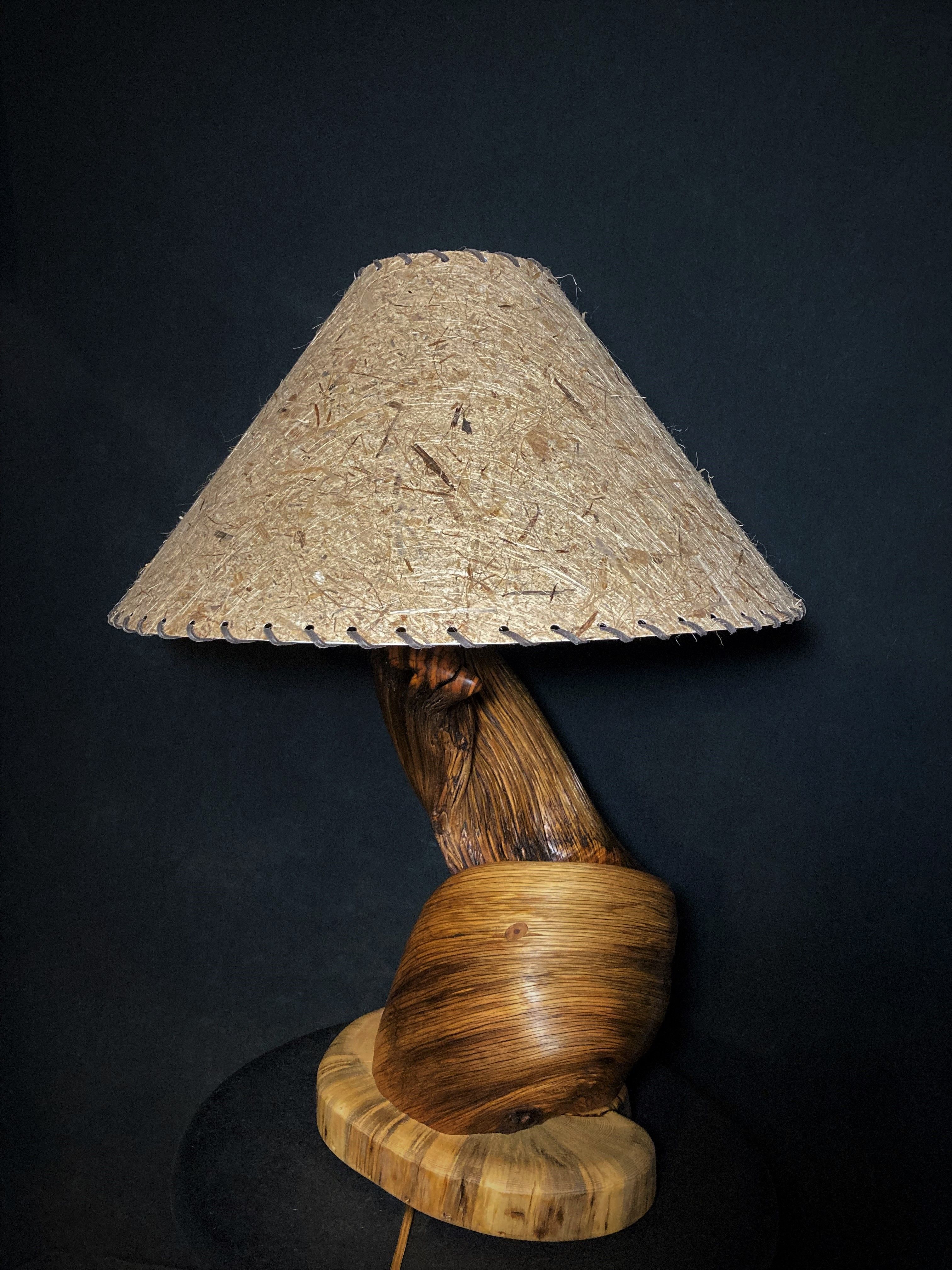 Custom Made Twisted Juniper Table Lamp Handmade by Rocky Mountain Twist