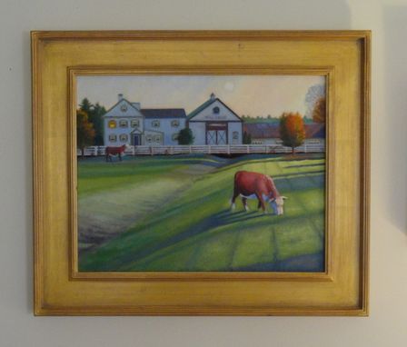 Custom Made Oil Painting Of Farm House