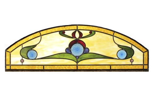 Custom Made Arched Stained Glass Bedroom Window