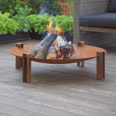 Custom Made Solid Carbon Steel Fire Pit Alna 31.5
