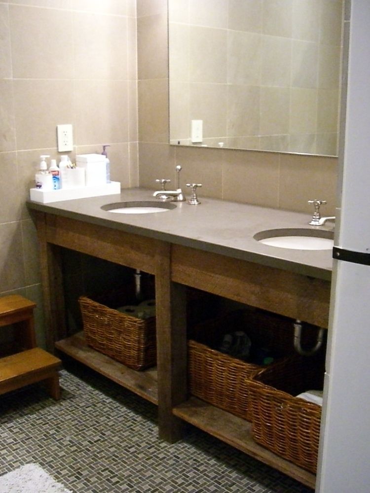 hand crafted custom bathroom vanities all using recliamed