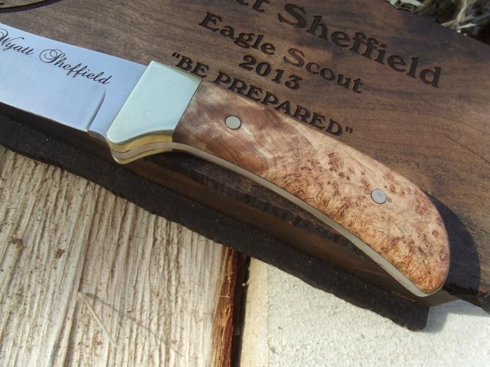 Custom Eagle Scout Commemoration Knife by Mark Norman's Custom Crafts